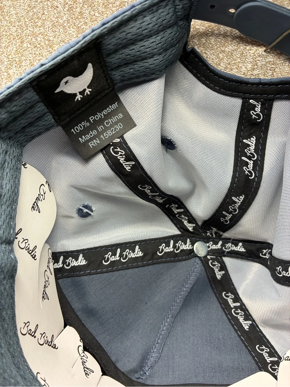 Bad Birdie Black and Navy Men’s Accessory Tag